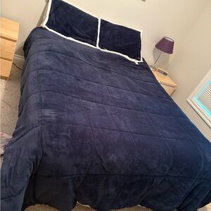 UGG Navy Comforter Set with Sherpa Lining